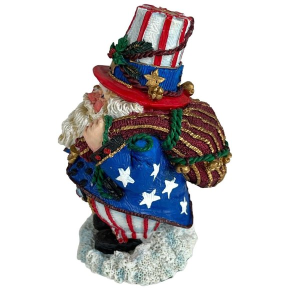 1994 Crinkle Claus American Santa Figurine Christmas Possible Dream Uncle Sam - Picture 6 of 8